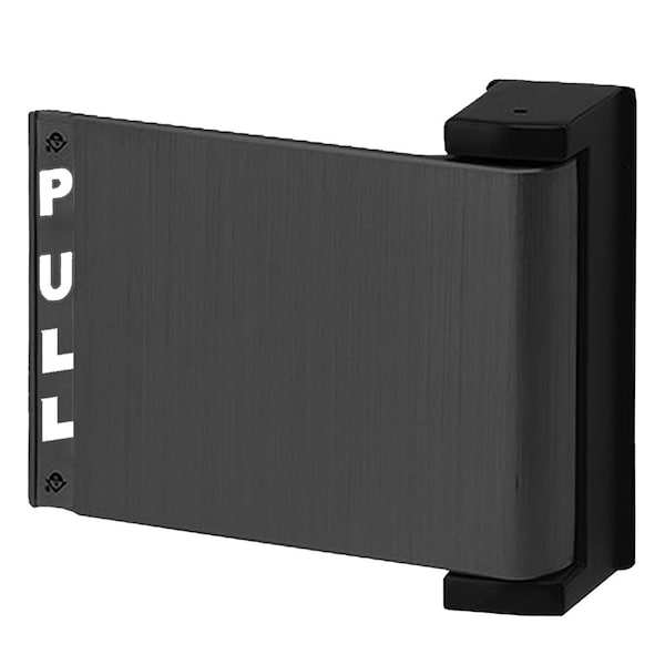 Flat Deadlatch Paddle, Pull to Left, For 1-3/4 In. Thick Door, RH or Exterior of LHR, Blk Anodized